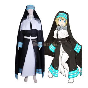 Anime Fire Force Iris Fire Suit Cosplay Costume