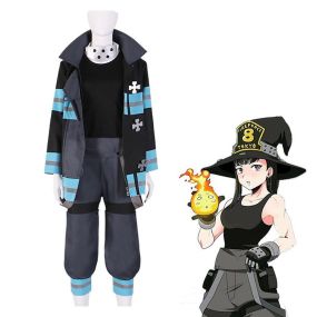 Anime Fire Force Maki Oze Fire Suit Cosplay Costume