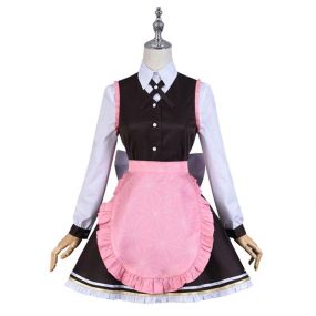 Anime Demon Slayer Nezuko Kamado Maid Outfit Cosplay Costumes