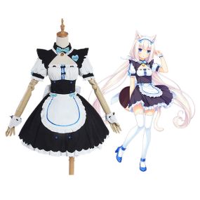 Anime Nekopara Catgirl Vanilla Maid Outfit Cosplay Costume