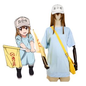Anime Cells at Work Platelet Uniform Outfits Cosplay Costume with Hat