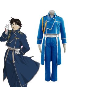 Anime Fullmetal Alchemist Roy Mustang Army Cosplay Costume