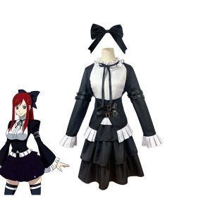 Anime Erza Scarlet Maid Outfit Cosplay Costumes