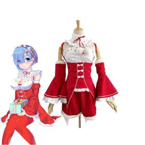 Anime ReZero Starting Life in Another World Rem Christmas Cosplay Costume
