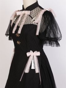 Original Chinese Style Improved Cheongsam Lolita Exquisite Sweet Fairy Short Sleeve Dress