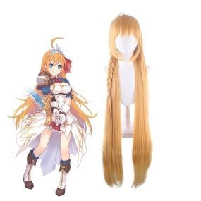 Princess Connect! ReDive Eustiana Von Astrea Yellow Gradient 120cm Long Straight Cosplay Wigs