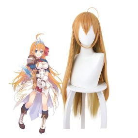 Princess Connect! ReDive Eustiana Von Astrea Yellow Gradient 90cm Long Straight Cosplay Wigs