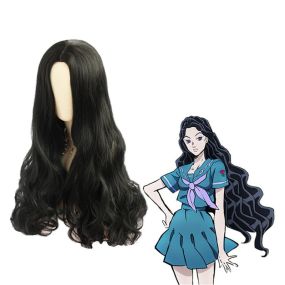 Anime Bizarre Adventure Diamond is Unbreakable Yamagishi Yukako Long Black Cosplay Wigs