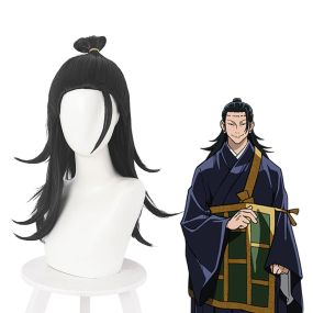 Anime Suguru Geto Long Black Cosplay Wigs