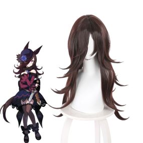 Game Uma Musume Pretty Derby Rice Shower Brown Long Cosplay Wigs