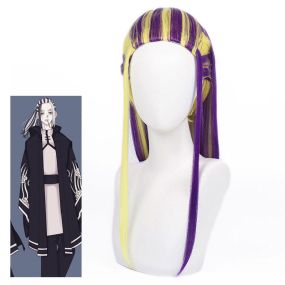 Anime Tokyo Revengers Wakasa Imaushi Long Yellow Purple Cosplay Wigs