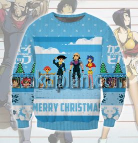 Cowboy Bebop Blue 3D Printed Ugly Christmas Sweater