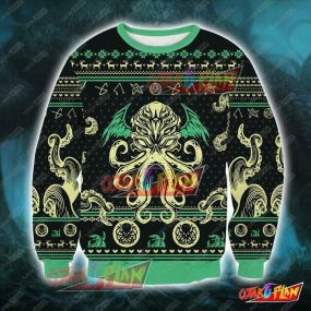 Cthulhu 3D Print Ugly Christmas Sweatshirt