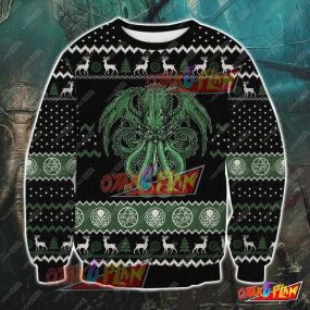 Cthulhu 411 3D Print Ugly Christmas Sweatshirt