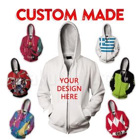 Custom Made 3D Zip Up Hoodies