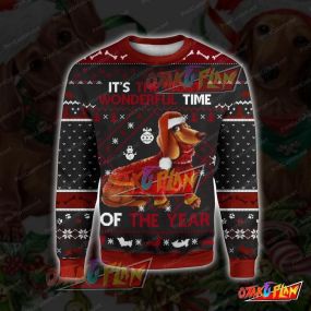 Dachshund Wonderful 3D Print Ugly Christmas Sweatshirt