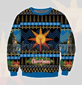 Dark Souls Praise The Sun Logo 3d Printed Ugly Christmas Sweatshirt