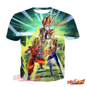 Dragon Ball Fused Fighting Force Super Saiyan Goku (Angel) & Super Saiyan Vegeta(Angel) T-Shirt