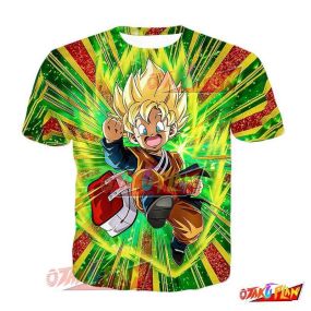 Dragon Ball Curiosity-Filled Struggle Super Saiyan Goten (Kid) T-Shirt