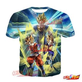 Dragon Ball Fused Super Power Super Saiyan Goku & Super Saiyan Vegeta T-Shirt