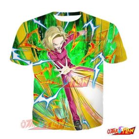 Dragon Ball Defeat Is Not an Option Android 18 T-Shirt