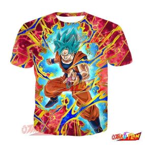 Dragon Ball Indomitable Battle Lust Super Saiyan God SS Goku T-Shirt