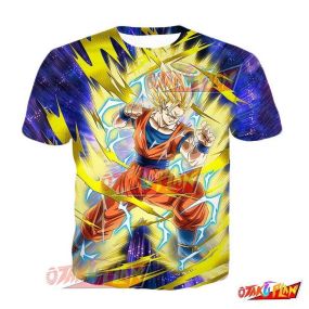 Dragon Ball Instinct of the Warrior Race Super Saiyan 2 Goku (Angel) T-Shirt