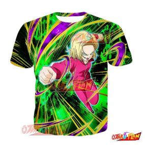 Dragon Ball Love Warrior of Universe 7 Android 18 T-Shirt