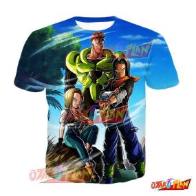 Dragon Ball The Androids Journey Androids 17 & 18Android 16 T-Shirt