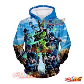 Dragon Ball The Deadly Cell Games Cell (Perfect Form) & Cell Jr Hoodie