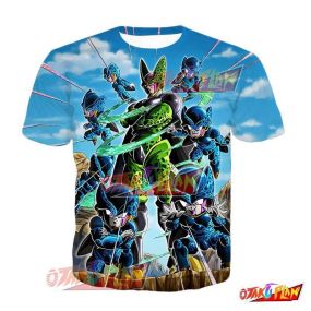 Dragon Ball The Deadly Cell Games Cell (Perfect Form) & Cell Jr T-Shirt