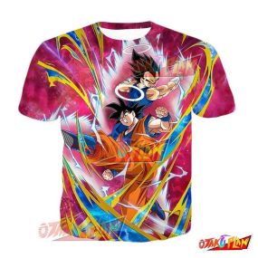 Dragon Ball Otherworld Super Warriors Goku (Angel) & Vegeta (Angel) T-Shirt