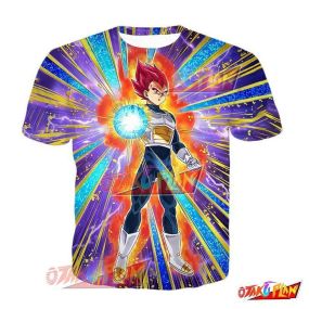 Dragon Ball Devastating Fighting Spirit of God Super Saiyan God Vegeta T-Shirt