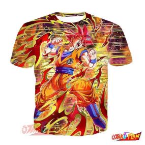 Dragon Ball Fateful Strike Super Saiyan God Goku T-Shirt