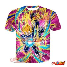 Dragon Ball Invincible Battle Form Super VegetaSuper Trunks T-Shirt