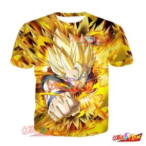 Dragon Ball Leaping Ever Higher Super Saiyan Goku T-Shirt