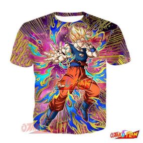 Dragon Ball Strike of Gratitude and Respect Super Saiyan Goku T-Shirt