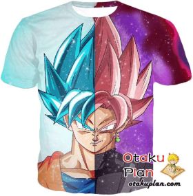 Dragon Ball Z Super Saiyan Gods Goku Split T-Shirt