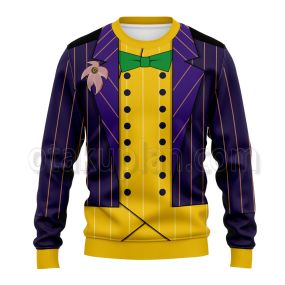 Dc Arkham Asylum Joker Yellow And Purple Cosplay Sweatshirt