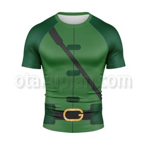 Dc Greeb Arrow Green Cosplay Short Sleeve Compression Shirt