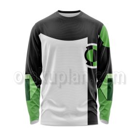 Dc Green Lantern White And Black Cosplay Long Sleeve Shirt