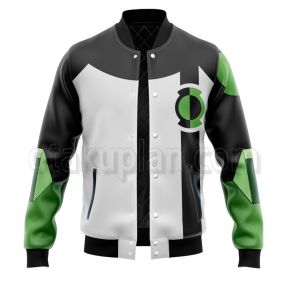 Dc Green Lantern White And Black Cosplay Varsity Jacket