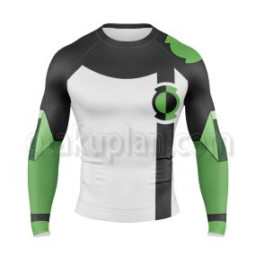 Dc Green Lantern White And Black Long Sleeve Compression Shirt