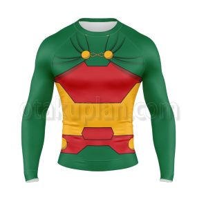 Dc Mister Miracle Green Long Sleeve Compression Shirt