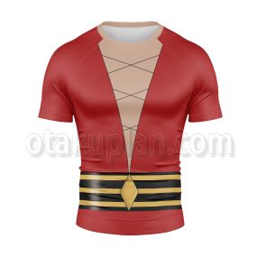 Dc Plstic Man Red Cosplay Short Sleeve Compression Shirt