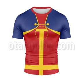 Dc Red Tornado Red And Yellow Cosplay Short Sleeve Compression Shirt