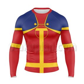 Dc Red Tornado Red And Yellow Long Sleeve Compression Shirt