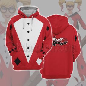 Dc Suicide Squad Harley Quinn Red Cosplay Hoodie