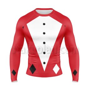 Dc Suicide Squad Harley Quinn Red Long Sleeve Compression Shirt