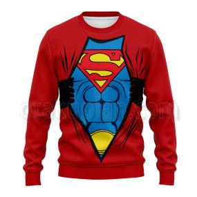 Dc Superman Tear Clothe Cosplay Sweatshirt